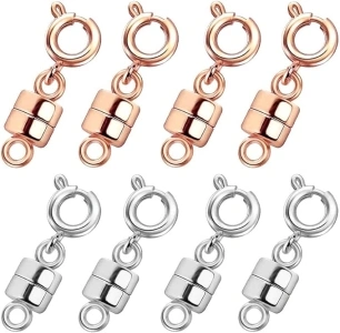 Magnetic Necklace Clasps and Closures,Converters Jewelry Clasps for Bracelet Necklaces Chain,Gold and Silver Plated Jewelry Making Necklace Clasps