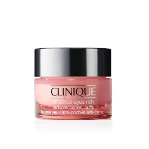 Clinique All About Eyes Rich Eye Cream For Dark Circles With Hyaluronic Acid |Hydrating, Brightening + Depuffing