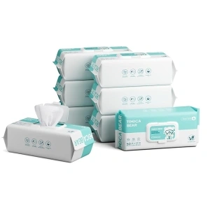 TOOCABEAR Extra-Large Wipes 8 * 12'' with Aloe - 8 Pack,400 Wipes-Unscented Disposable Washcloth for Adult, Hypoallergenic for Sensitive Skin, Ideal for Incontinence & Elderly and Baby Care