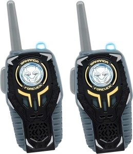 ekids Black Panther Wakanda Forever Toy Walkie Talkies for Kids, Static Free Indoor and Outdoor Toys for Boys Aged 3 and Up