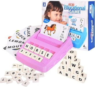 Educational Toys for Kids Ages 3-8, Matching Letter Spelling Game ABC Learning, Thanksgiving Day Halloween Xmas Birthday Party Gifts for 3 4 5 6 7 8 Year Olds Girls Pink