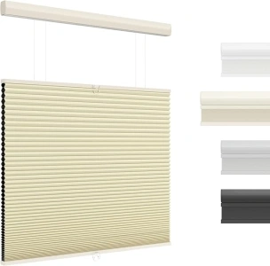 Top Down Bottom Up Cellular Shades Cordless Blackout Light Blocking Honeycomb Shades Pleated Blinds Size 47