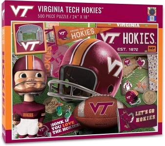 YouTheFan NCAA Virginia Tech Hokies Retro Series Puzzle - 500 Pieces