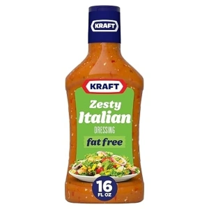 Kraft Salad Dressing, Fat Free Zesty Italian, 16 oz