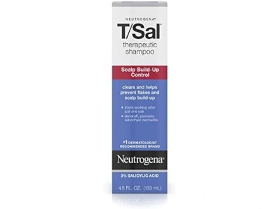 Neutrogena T/SAL Therapeutic Shampoo for Scalp Build-Up Control with Salicylic Acid, Scalp Treatment for Dandruff, Scalp Psoriasis & Seborrheic Dermatitis Relief, 4.5 fl. oz