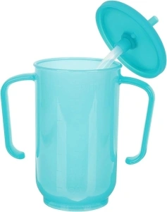 DOITOOL Non Spill Cups for Elderly Colored Cup Drinking Cup for Disabled Patient Straw Cup Old People Sippy Cups Hospital Cup Bedridden Patient Portable Cup Cup