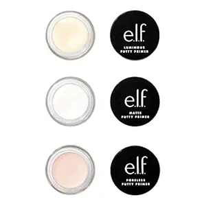 e.l.f. Cosmetics Putty Primer Trio, Includes Poreless Putty, Matte Putty & Luminous Putty, Travel Size, 0.14 Oz (4g) Each, 0.14 ounces, Count 3 ( Pack of 1)