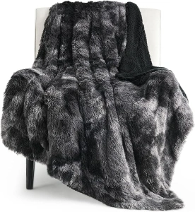 Bedsure Tie Dye Fuzzy Twin Blanket - Soft, Thick Sherpa with Shaggy Faux Fur, Decorative Twin Size Blanket for Couch, Sofa, Bed, 60x80 Inches, 640 GSM