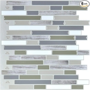 Art3d Peel and Stick Wall Tile for Kitchen/Bathroom Backsplash, 12