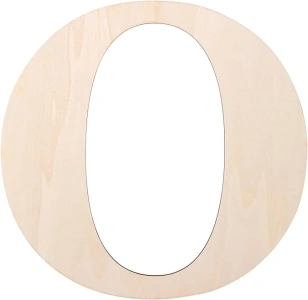 12 Inch Wooden Letter, Smooth Surface Wood Letters for Wall Decor, 1/8 INCH Blank Unfinished Wooden Letters for Home Wall Decor DIY Painting Crafts(Letter O)