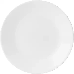 Corelle Vitrelle Livingware Bread and Butter Plate, Triple Layer Glass and Chip Resistant, 6-3/4-Inch Round Plate, White