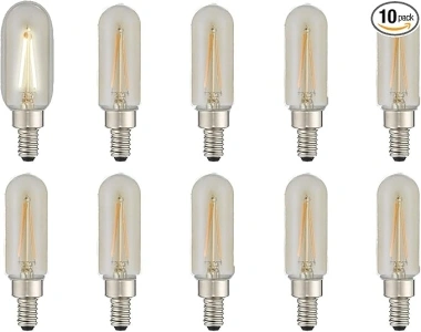 Livex Lighting 920228X10 Filament LED Bulbs, Amber Glass