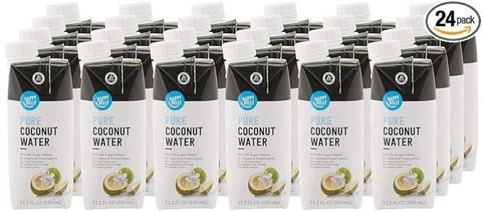 Happy Belly Coconut Water, 11.2 fl oz (Pack of 24)