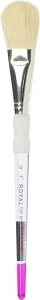 Royal Brush White 1'' Soft-Grip Blending Mop Brush, Acrylic, Oil, Watercolor, Aluminum Ferrules