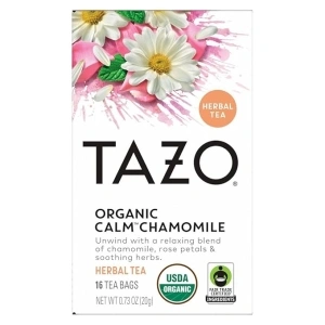 TAZO Calm Chamomile Herbal Tea Bags, Caffeine-Free Blend, 16 Total Tea Bags