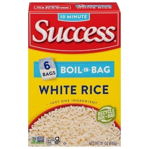 Success Boil-in-Bag Rice, White Rice, Quick and Easy Rice Meals, 21-Ounce Box