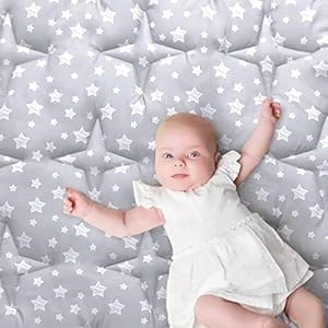 Baby Play Mat, Extra Large Thick Floor Play Mat, Non Slip Cushioned Baby Play Mat for Playing 79x63 Inches, One-Piece Baby Floor Mat for Babies, Toddlers