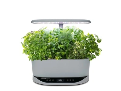 AeroGarden Bounty Basic - Indoor Garden with LED Grow Light, Cool Gray