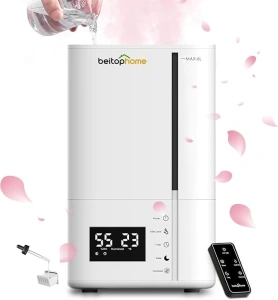 6L Humidifiers for Bedroom Large Room, Cool Mist Humidifier for Baby and Plants, Top Fill Humidifiers with Remote Control, Smart Humidistat Control, Timer, Quiet, Adjustable Mist