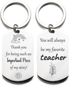 Teacher Appreciation Gifts For Men, Women, Him, Her - Funny Dance, Art, Music, Chemistry, Yoga, Mentor Gift From Students, Preschool - Laser Engraved Keychain on 2 Sides