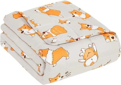 CuteKing Weighted Blanket - Weighted Blanket with Premium Glass Beads - Breathable Heavy Blanket for Comfort Sleep - Thick Blanket All Season(3lbs, 36
