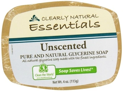 Clearly Natural, Glycerine Soap, Unscented, 4 oz