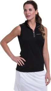 Ladie's Short Sleeve Mock Polo W/Convertible Zip