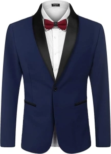 COOFANDY Men's Tuxedo Jacket Wedding Blazer One Button Dress Suit for Dinner,Prom,Party