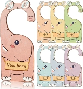 Baby Closet Dividers, Double-Sided,Baby Nursery Decor,From Newborn to 24 Months,Delightful Nursery Decor Hanger Dividers to Systemize the Layout of Your Baby Boy's or Girl's Room