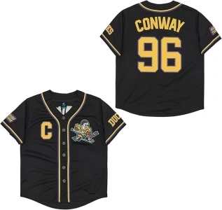 D-5 Youth Mighty Ducks Jersey #96 Conway #99 Banks Jersey,Movie Baseball Jersey for Kids