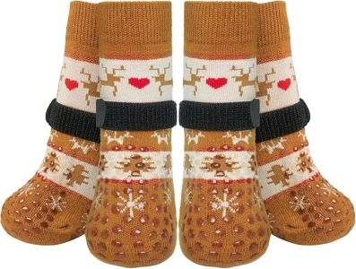BEAUTYZOO Dog Socks to Prevent Licking Paws for Hardwood Floors Anti Slip, Dog Shoes Booties for Hot/Cold Pavement,Grippy Boots & Paw Protectors Traction Control for Small Medium Large Senior Dogs