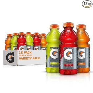 Gatorade Thirst Quencher Sports Drink, Variety Pack, 20oz Bottles, 12 Pack, Electrolytes for Rehydration