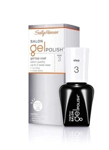 'Sally Hansen Salon Gel Polish™, Gel Top Coat, Chip Resistant, Shiny Finish, LED Lamp Required