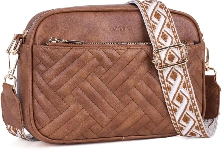 Crossbody Bags for Women Trendy, Quilted Crossbody Purses, Leather Women's Shoulder Handbags with Card Slots