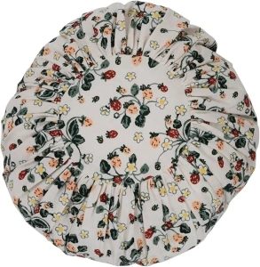 Creative Co-Op Cotton Pleated Floral Pattern Pillow, 16