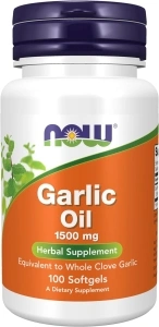 NOW Foods Supplements, Garlic Oil 1500 mg, Serving Size Equivalent to Whole Clove Garlic, 100 Softgels