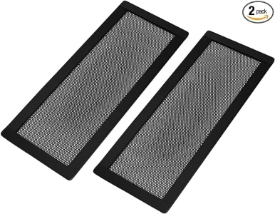Magnetic Floor Register Vent Covers, 4 x 10 Inch Stronger Magnet Vent Mesh,PVC Vent Screen Trap Perfect for Wall, Ceiling, Home Floor Air Vent Filters, Catch Debris Hair Insect-2Pack (4