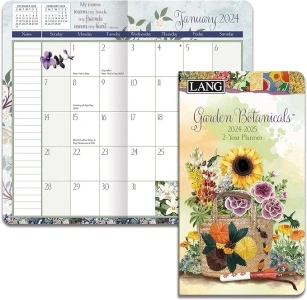 Lang Companies, Garden Botanicals 2 Yr 2024 Pocket Planner