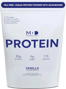 Mushroom Design Mushroom Enhanced Vegan Protein Powder from Prebiotic Yeast : Protein Bag 21.16 Oz