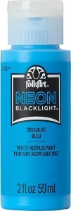 FolkArt Neon Acrylic Paint in Assorted Colors (2 Ounce), 2855 Neon Blue,FANEON-2855