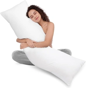 Utopia Bedding Full Body Pillow for Adults (White, 20 x 54 Inch), Long Pillow for Sleeping, Large Pillow Insert for Side Sleepers