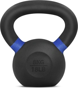 Yes4All Kettlebell Weights Cast Iron/Kettlebells Powder Coated - Strength Training, Home Gym, Full-body Exercises