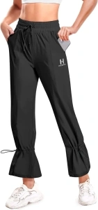 Women's Quick Dry Joggers Pants Lightweight High Waisted Athletic Running Tapered Pants with Pockets