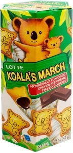 Lotte Koala's March Cookie with Chocolate Cream, 1.45 oz