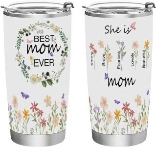 JUDIAN Gifts for Mothers Day Gifts for Mom from Daughter Son Birthday Gifts for Mom 20oz Tumblers Coffee Travel Mug Gifts for Women