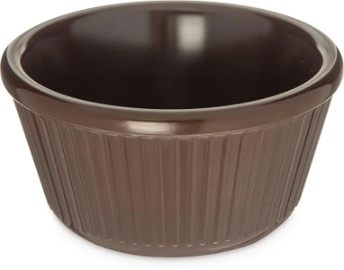 Carlisle FoodService Products Plastic Ramekins, Sauce Bowl For Catering, Kitchen, Restaurant, 4 Ounces, Chocolate