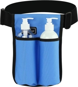 Massage Bottle Bag Massage Therapist Holster Massage Lotion Holster Massage Oil Holster（YR-2KD-Blue）