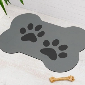 Dog Food Mats for Floors Absorbent, Dog Bowl Mat Quick Dry Pet Cat Food Mat, Eco-Friendly Bone Shaped Dog Mat for Water Bowl Pet Supplies 16