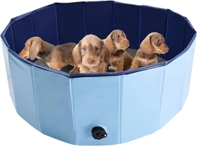 Portable Birthing Pool Dogs,Dog Whelping Pen,Whelping Box for Dogs,Whelping Pool for Puppies (32inch Dia.x12inch H)