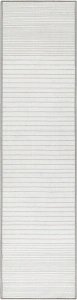 TOWN & COUNTRY BASICS Layne Modern Stripe Everwash™ Washable Runner Area Rug with Non-Slip Backing, Pet Friendly Rug, Silver/Grey, 1'7